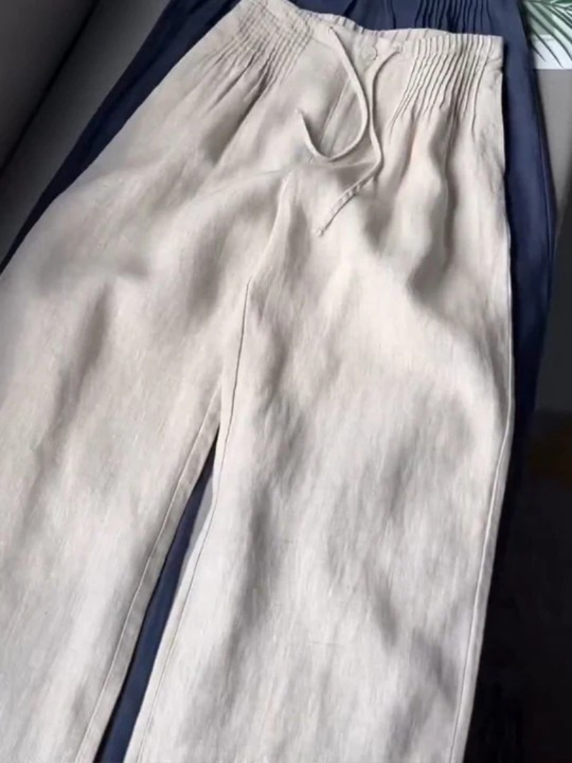 Pantalon Large Coupe Décontractée et Sans Effort