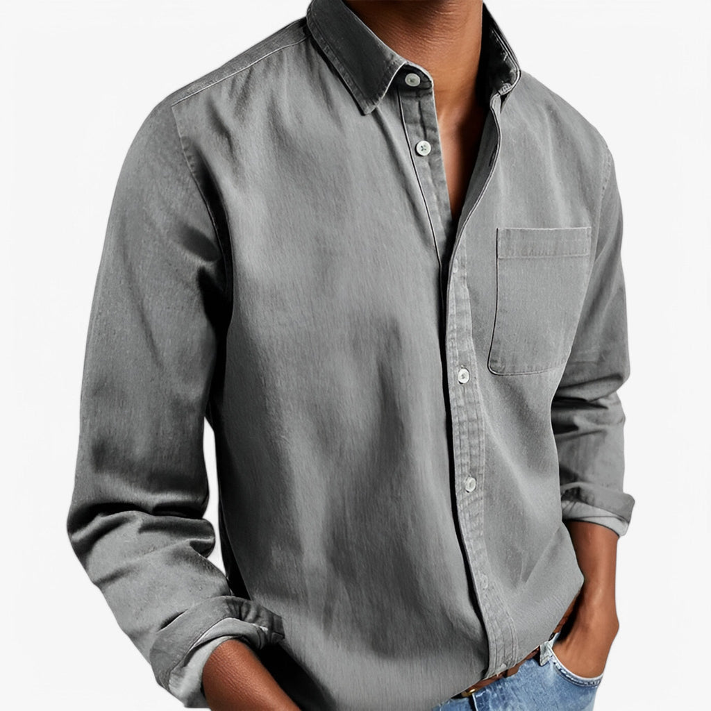 Chemise Cargo Homme Résistante en Coton avec Plusieurs Poches, Manches Longues