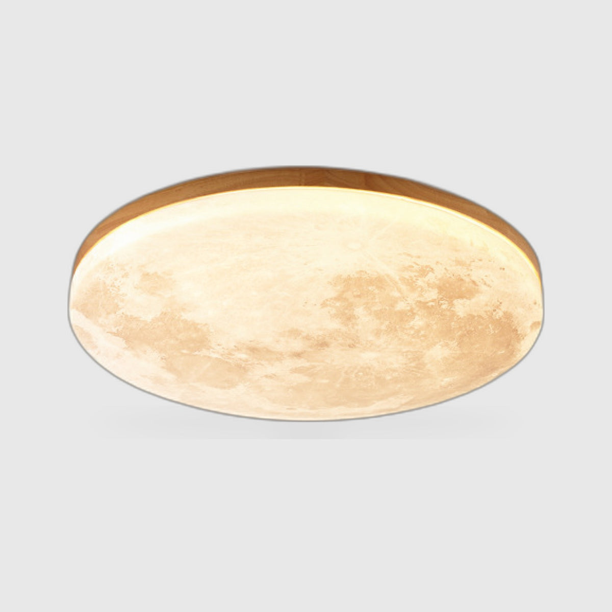 Lighting : Plafonnier Lune Moderne – Design Lunaire 3D avec Cadre en Bois dans de Marche Lino