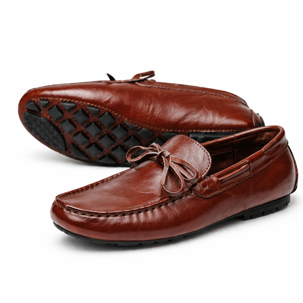 : Mocassins Homme en Cuir Véritable - Confort Durable et Allure Classique dans de Marche Lino