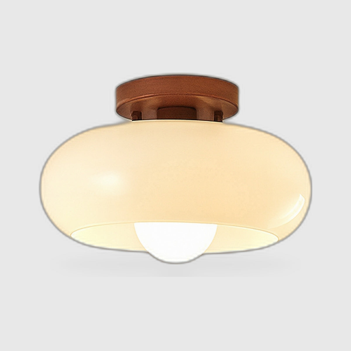 Lighting : Plafonnier Bauhaus Moderne – Dôme en Verre Sculptural dans de Marche Lino