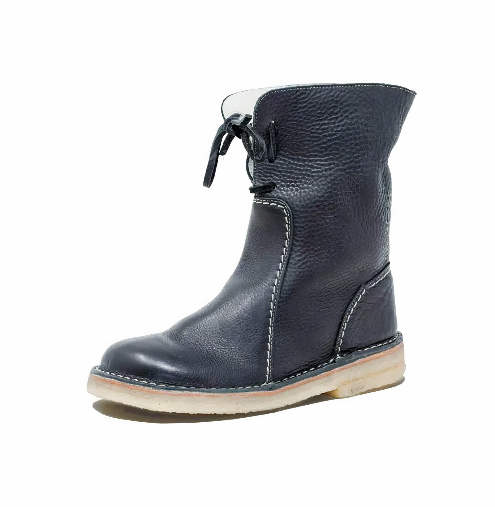 Bottes mi-mollet en cuir décontractées et chics pour femme, pour un style et un confort quotidiens