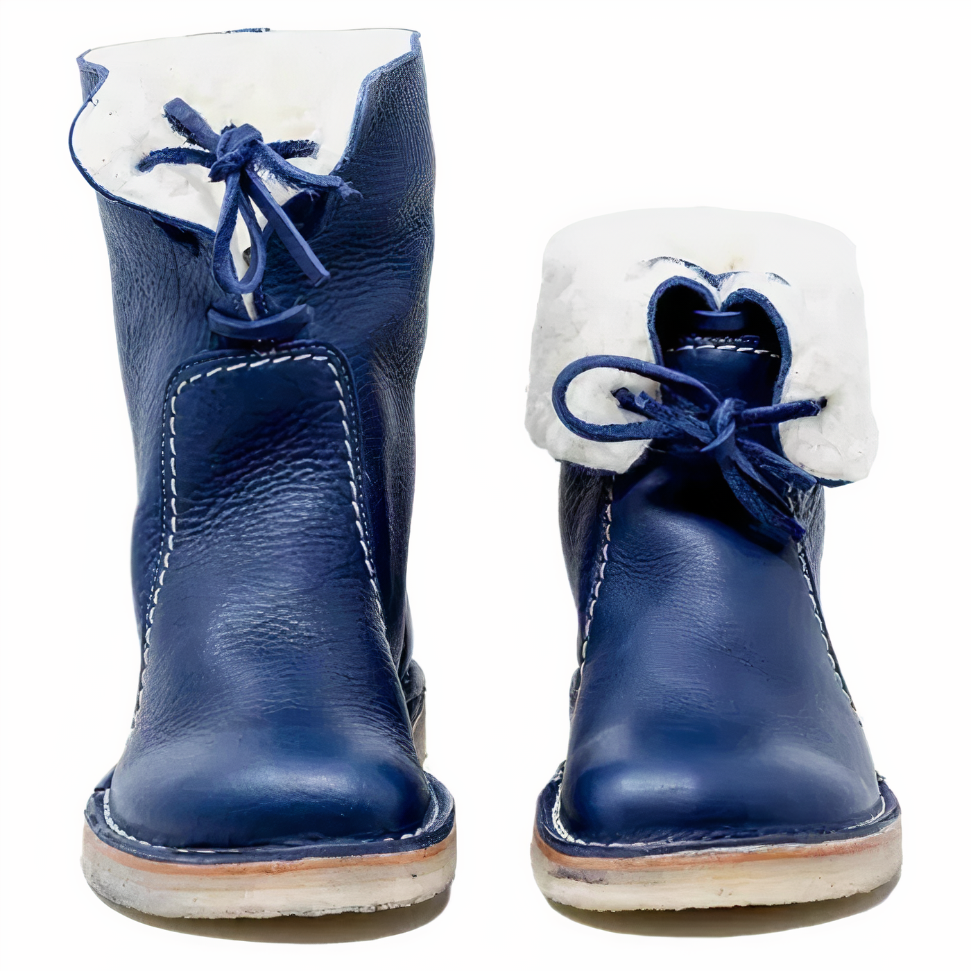 Bottes mi-mollet en cuir décontractées et chics pour femme, pour un style et un confort quotidiens