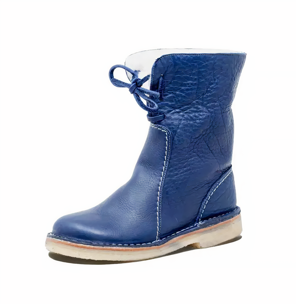 Bottes mi-mollet en cuir décontractées et chics pour femme, pour un style et un confort quotidiens