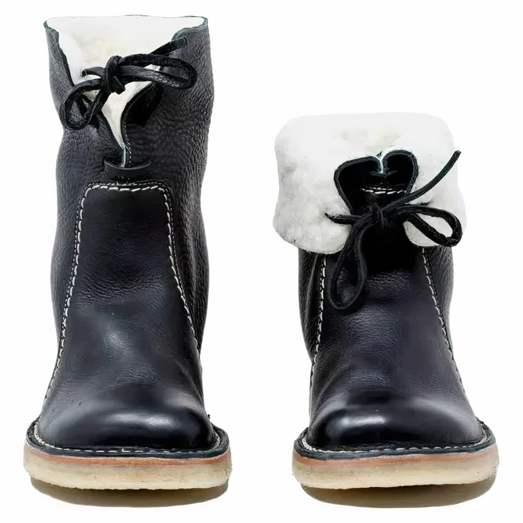 Bottes mi-mollet en cuir décontractées et chics pour femme, pour un style et un confort quotidiens