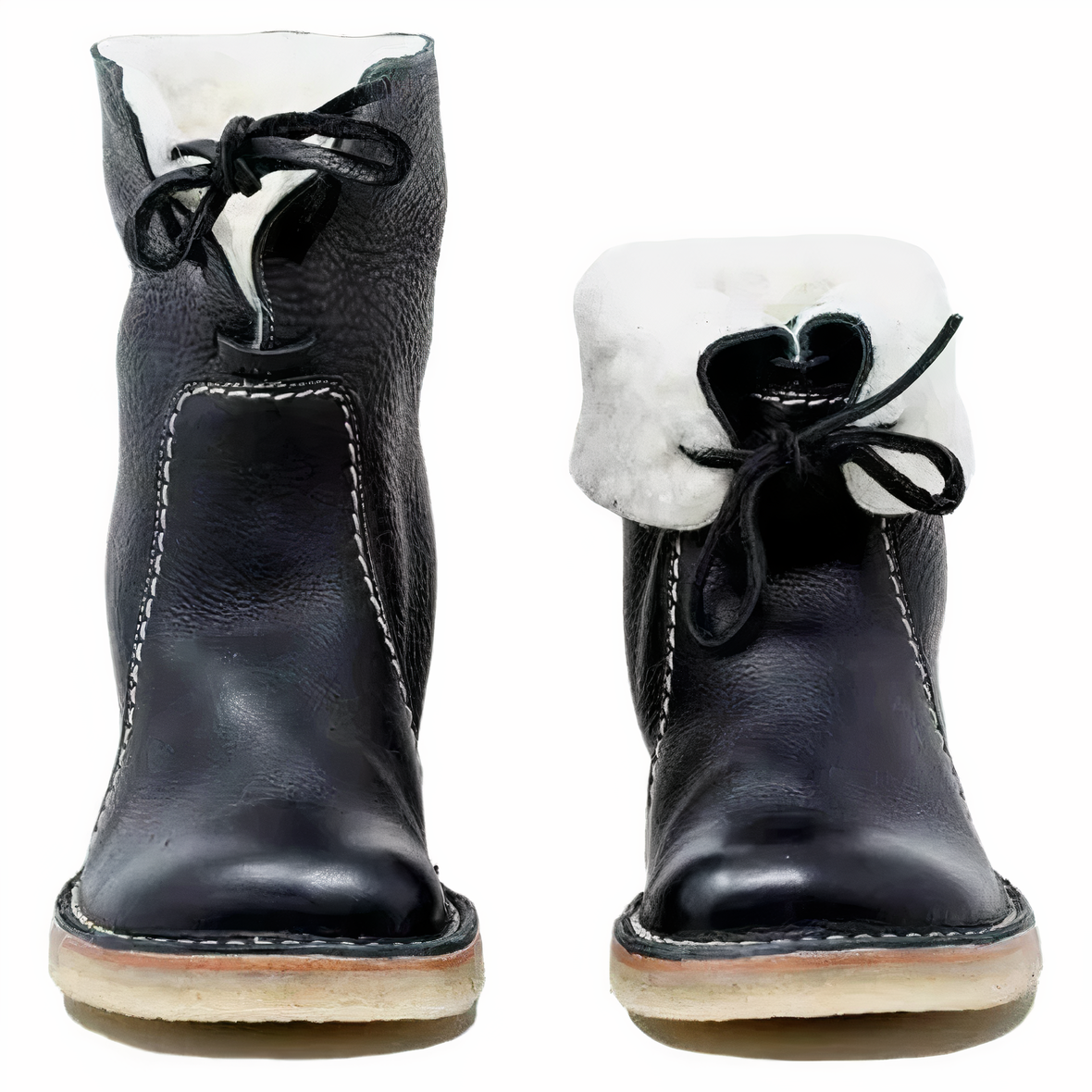 Bottes mi-mollet en cuir décontractées et chics pour femme, pour un style et un confort quotidiens
