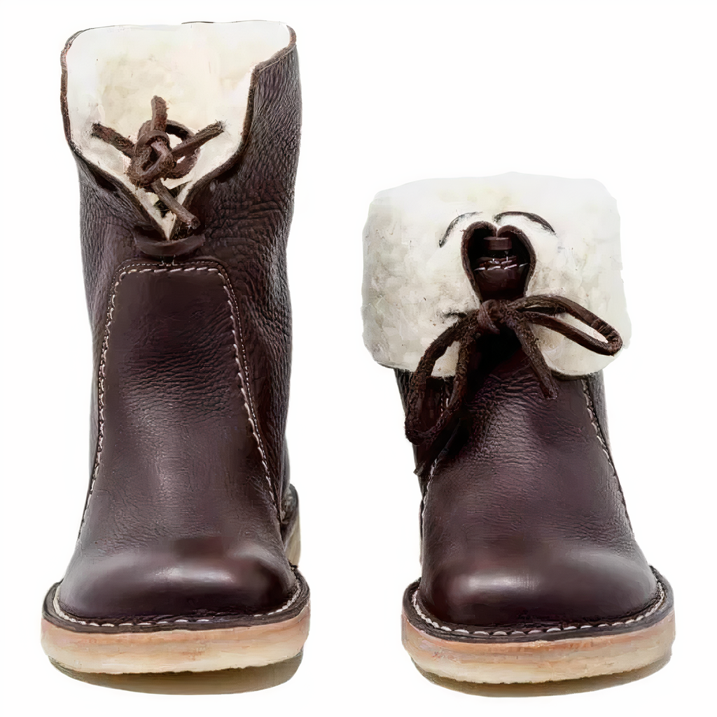Bottes mi-mollet en cuir décontractées et chics pour femme, pour un style et un confort quotidiens