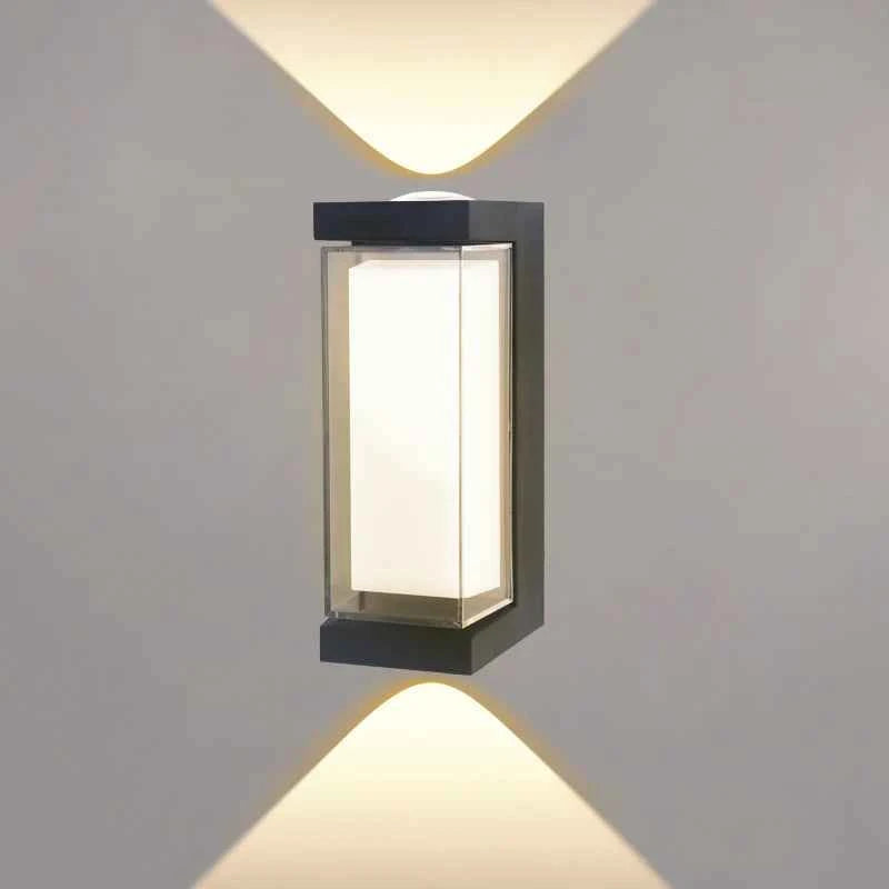 Applique Murale LED Moderne – Intérieur / Extérieur – Aluminium Noir