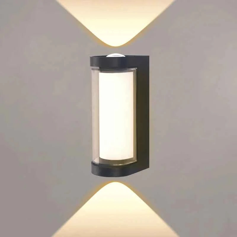 Applique Murale LED Moderne – Intérieur / Extérieur – Aluminium Noir