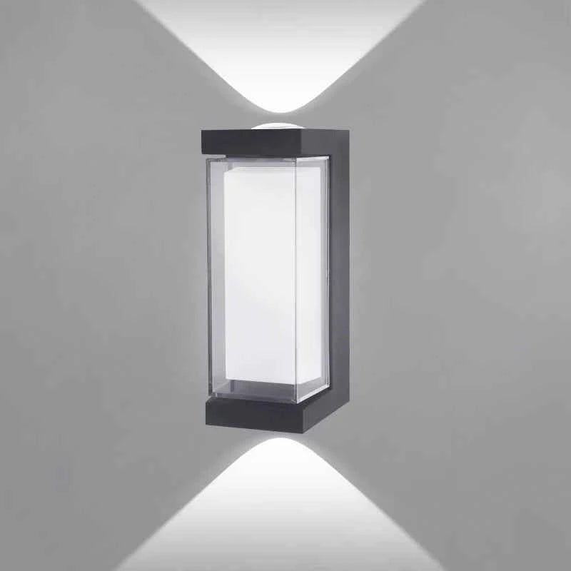 Applique Murale LED Moderne – Intérieur / Extérieur – Aluminium Noir