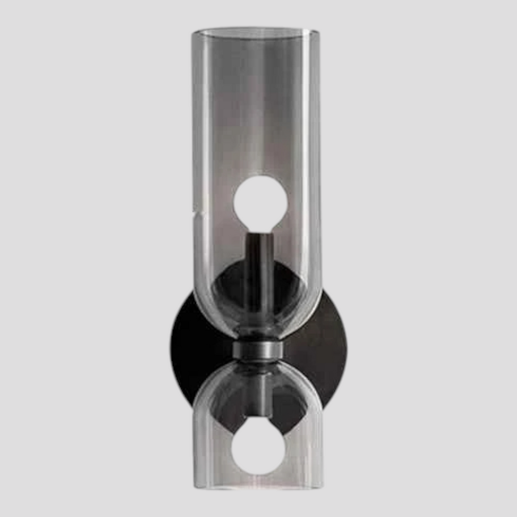 Applique Murale Minimaliste en Verre Lin Noir
