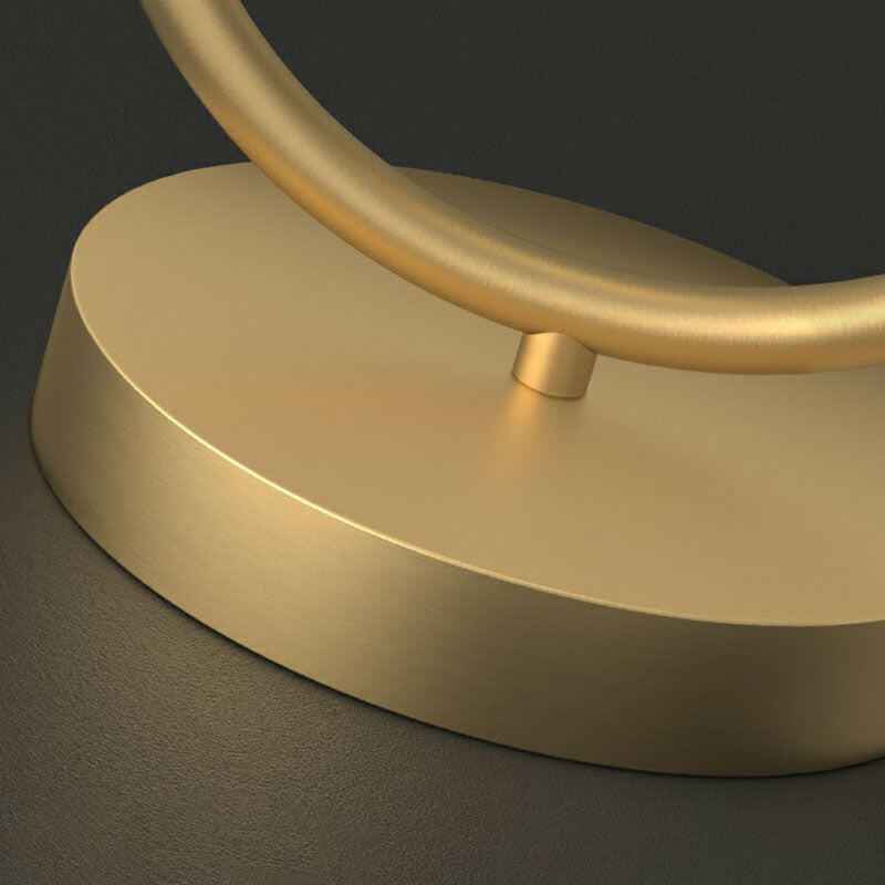 Table Lamp : AuroraDuo Lampe de Table Dorée avec Globes en Verre Mousseline dans de Marche Lino