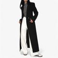 Trench long femme élégant beige avec ceinture - Vêtement d'extérieur classique intemporel