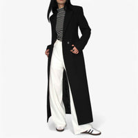 Trench long femme élégant beige avec ceinture - Vêtement d'extérieur classique intemporel