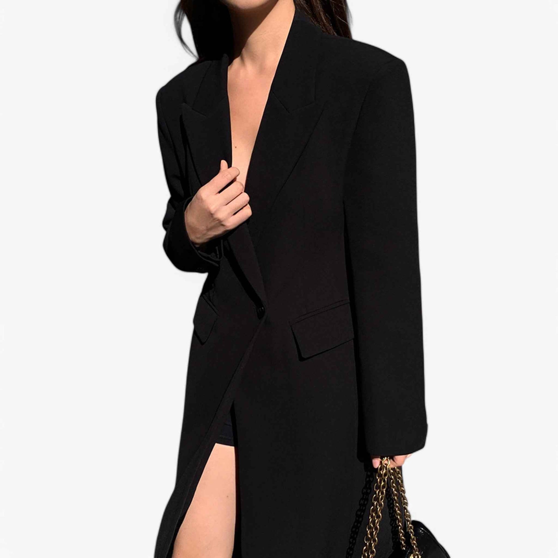 Trench long femme élégant beige avec ceinture - Vêtement d'extérieur classique intemporel