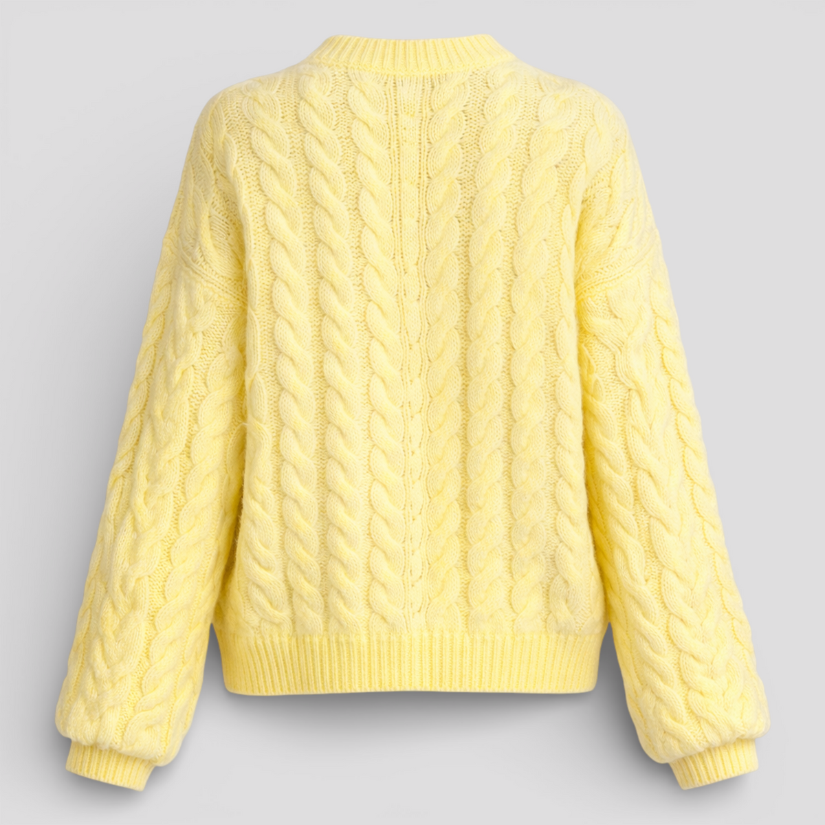 Pulls pour femmes : Pull Femme Jaune Torsadé Acrylique Entretien Facile dans de Marche Lino