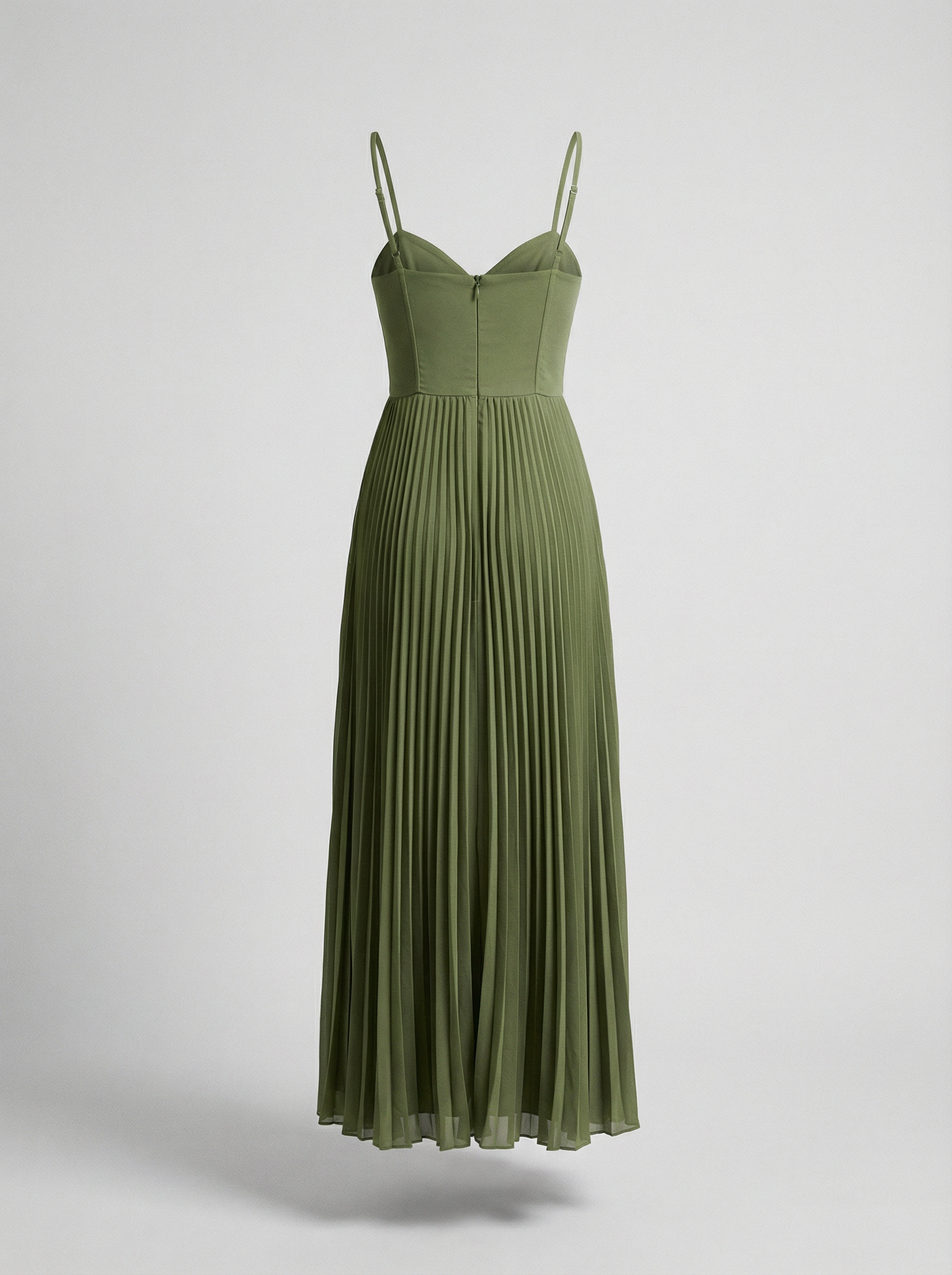 Robe Femme plissée élégante à fines bretelles - Robe midi d'été