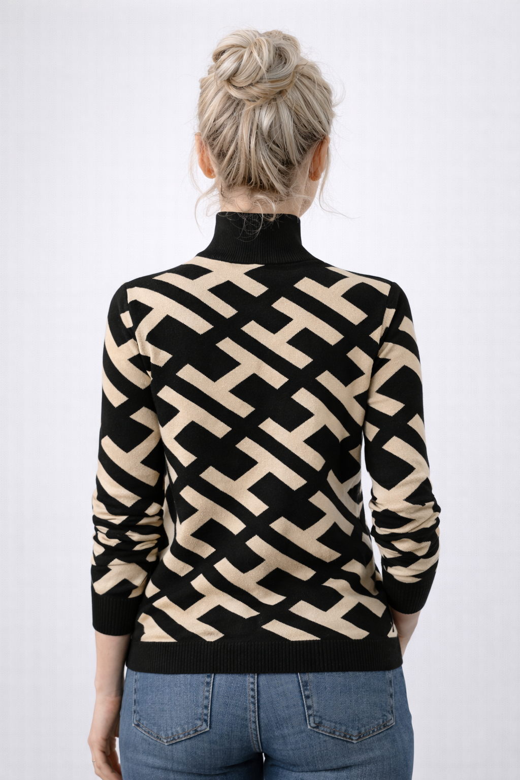 Pull Femme en Tricot Doux Denim Mode Féminine