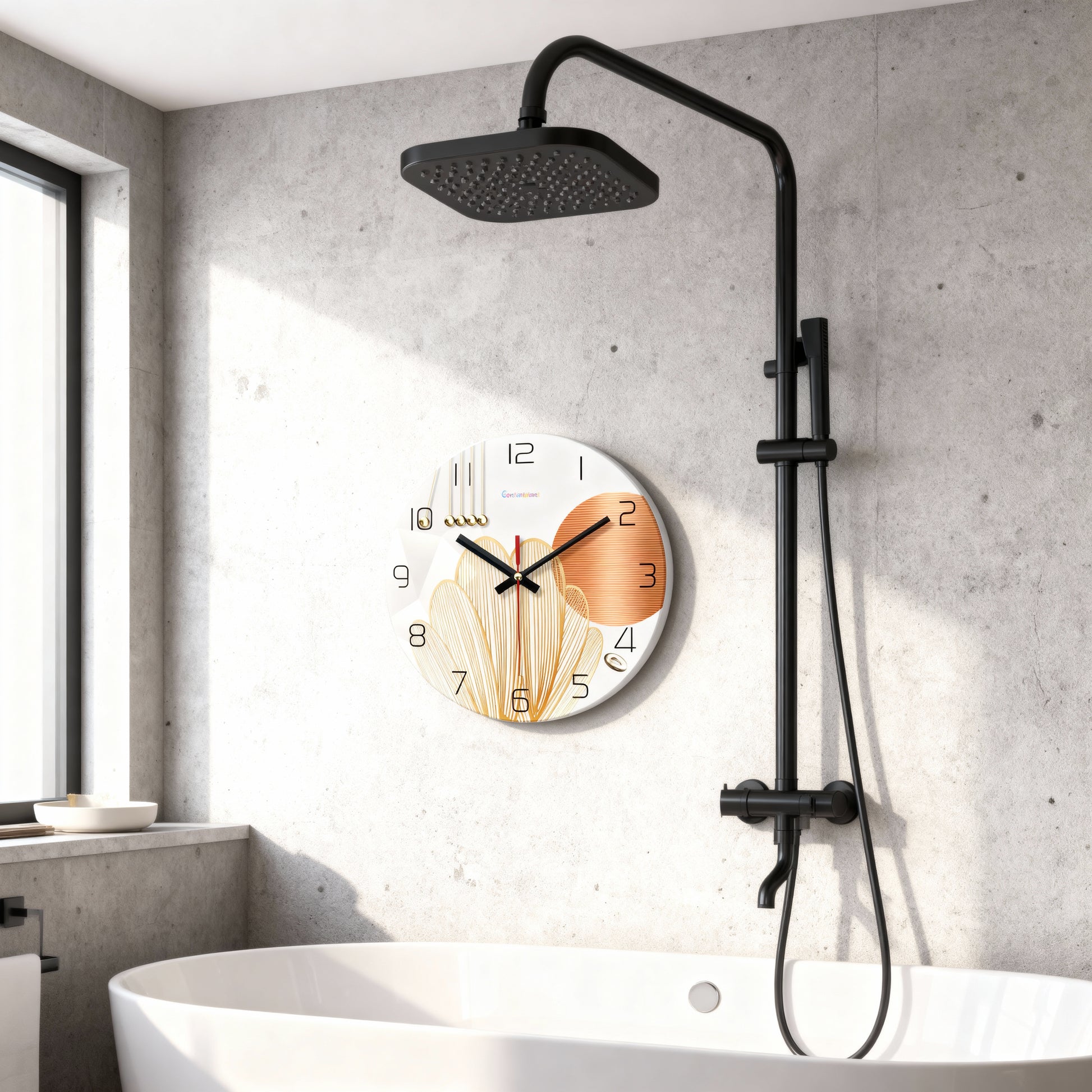 Horloge Murale Géométrique Verre