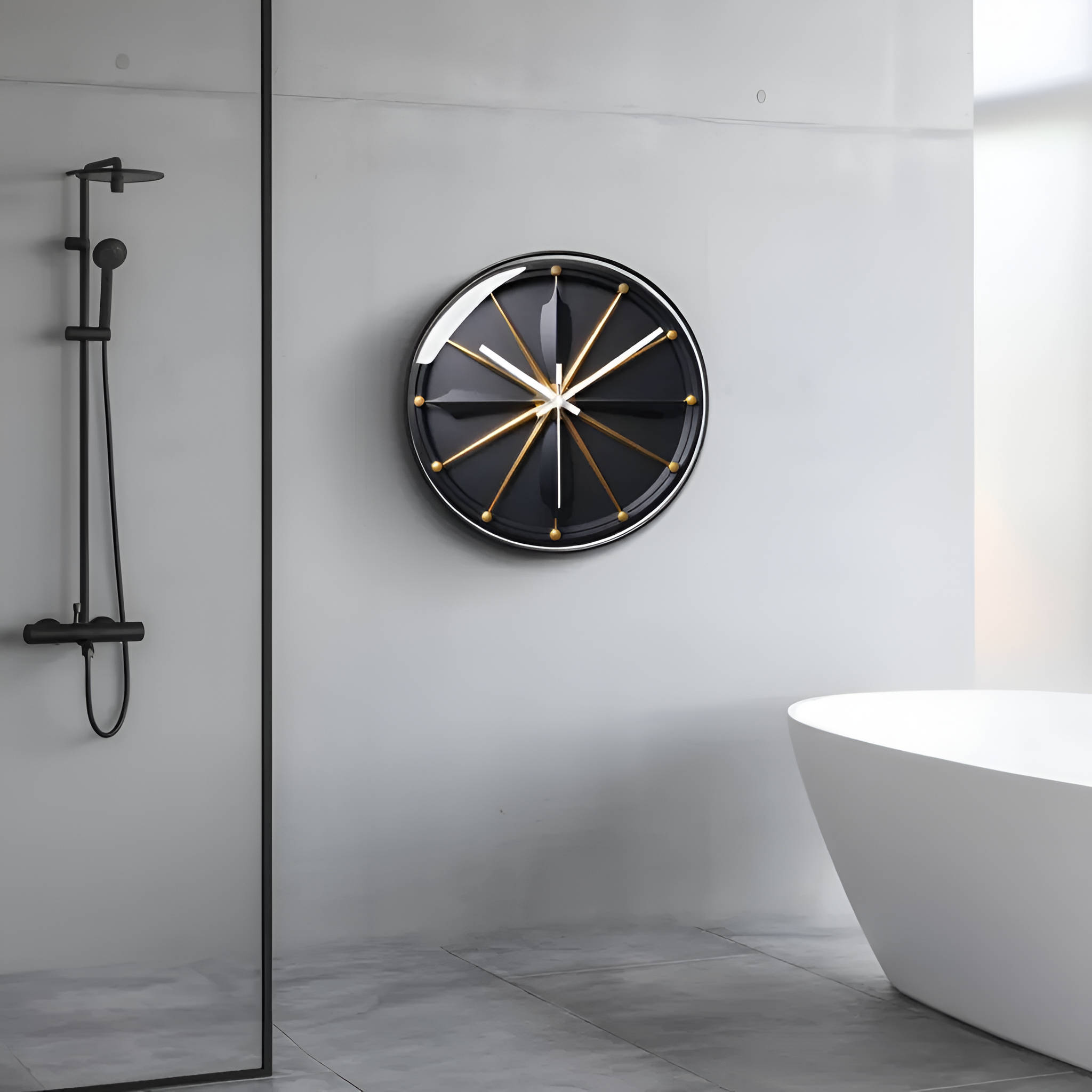 Horloges murales : Horloge Murale Silencieuse au Design Verre dans de Marche Lino