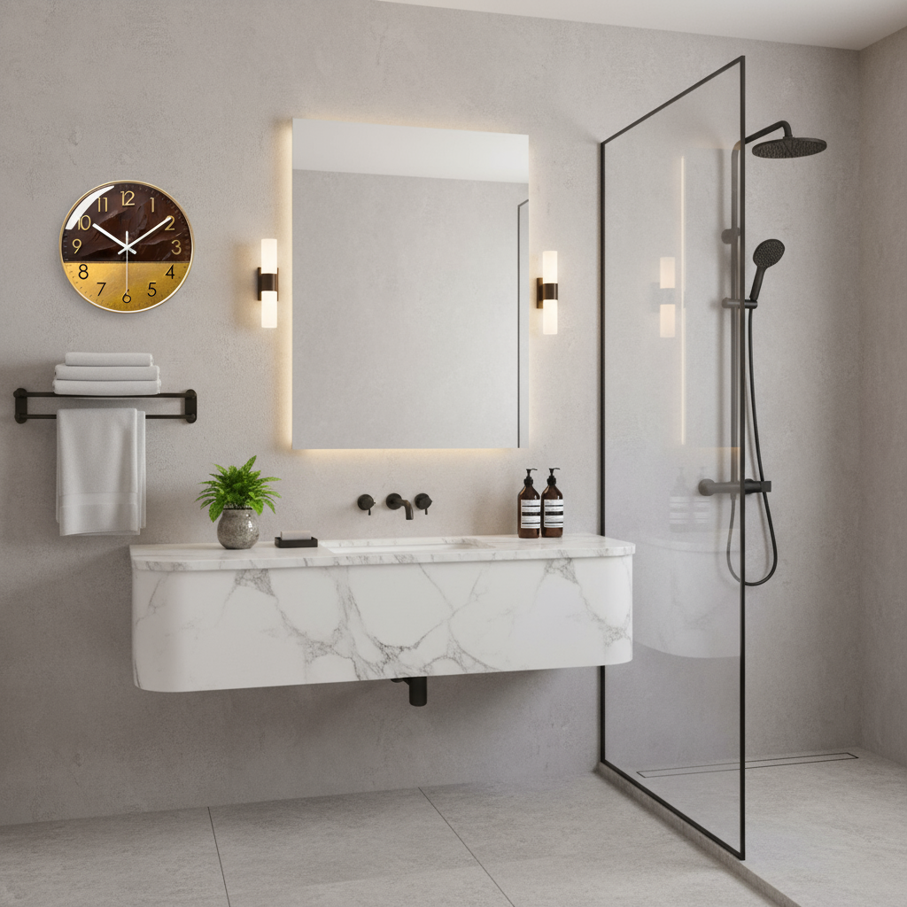Horloge Murale Design Moderne Silencieuse Verre