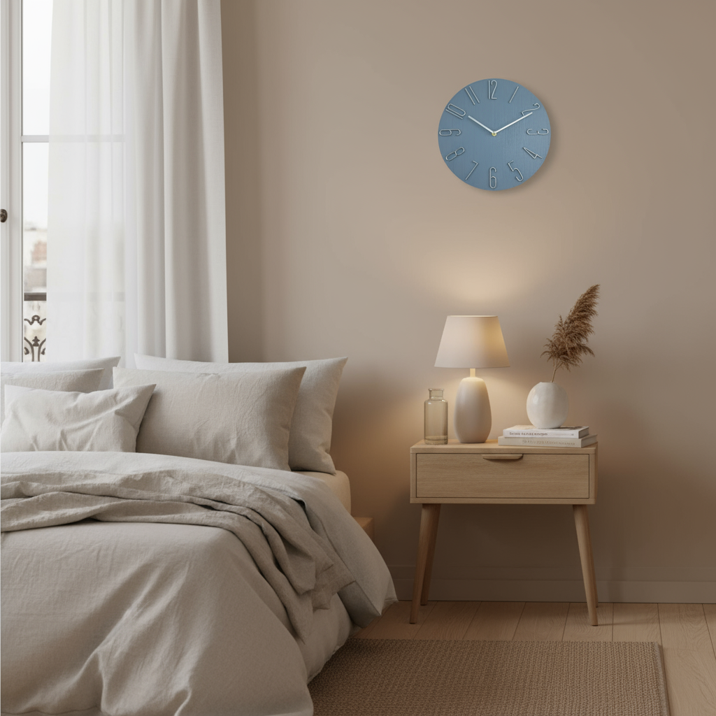 Horloge Murale Silencieuse 30 Cm Verre – Chiffres Métalliques, Style Moderne