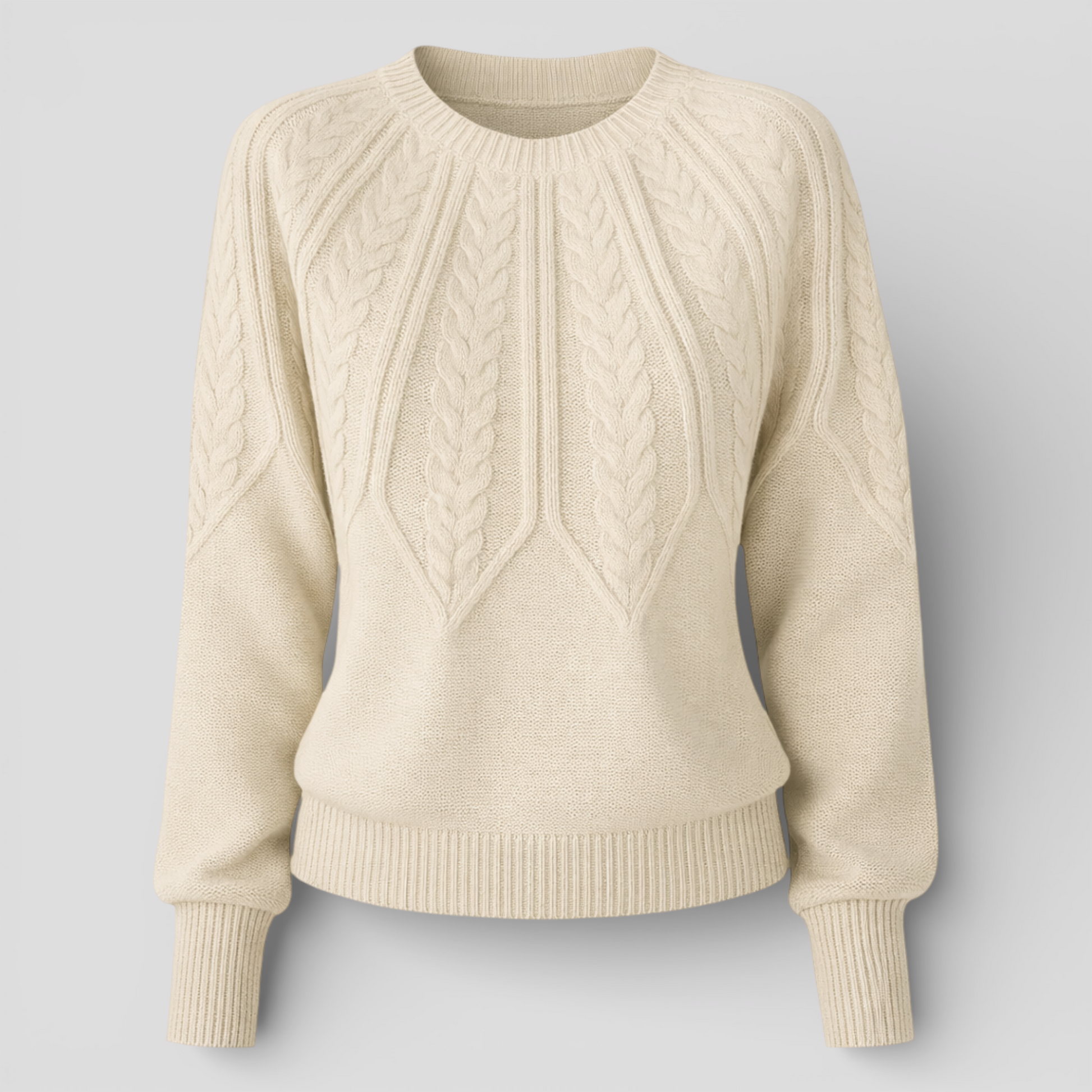 Pull Femme à Manches Larges Coton Coupe Régulière