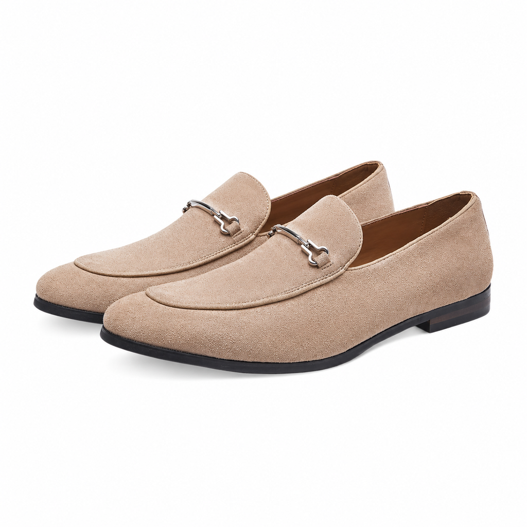 : Mocassin Homme en Cuir - Élégance Quotidienne et Confort dans Beige de Marche Lino