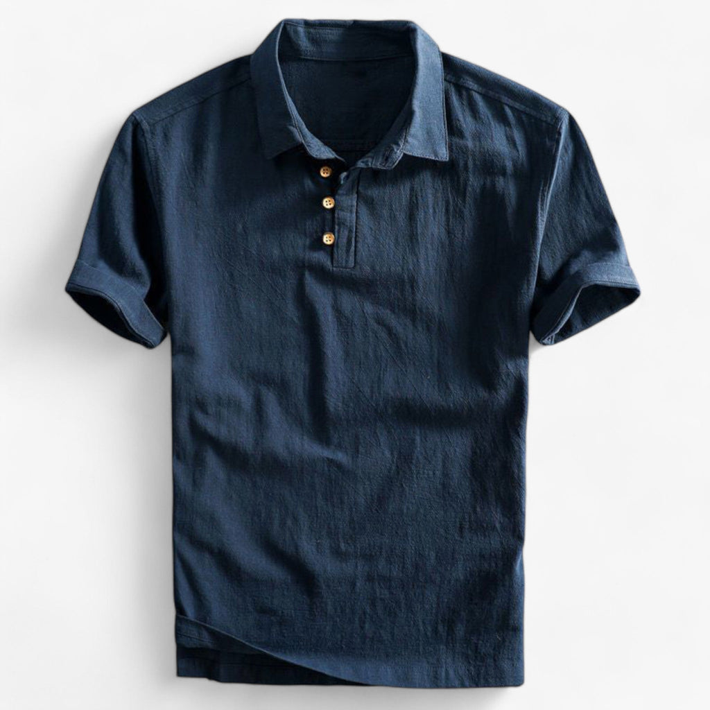Polo Homme en Lin Respirant - Coupe Droite pour l'Été