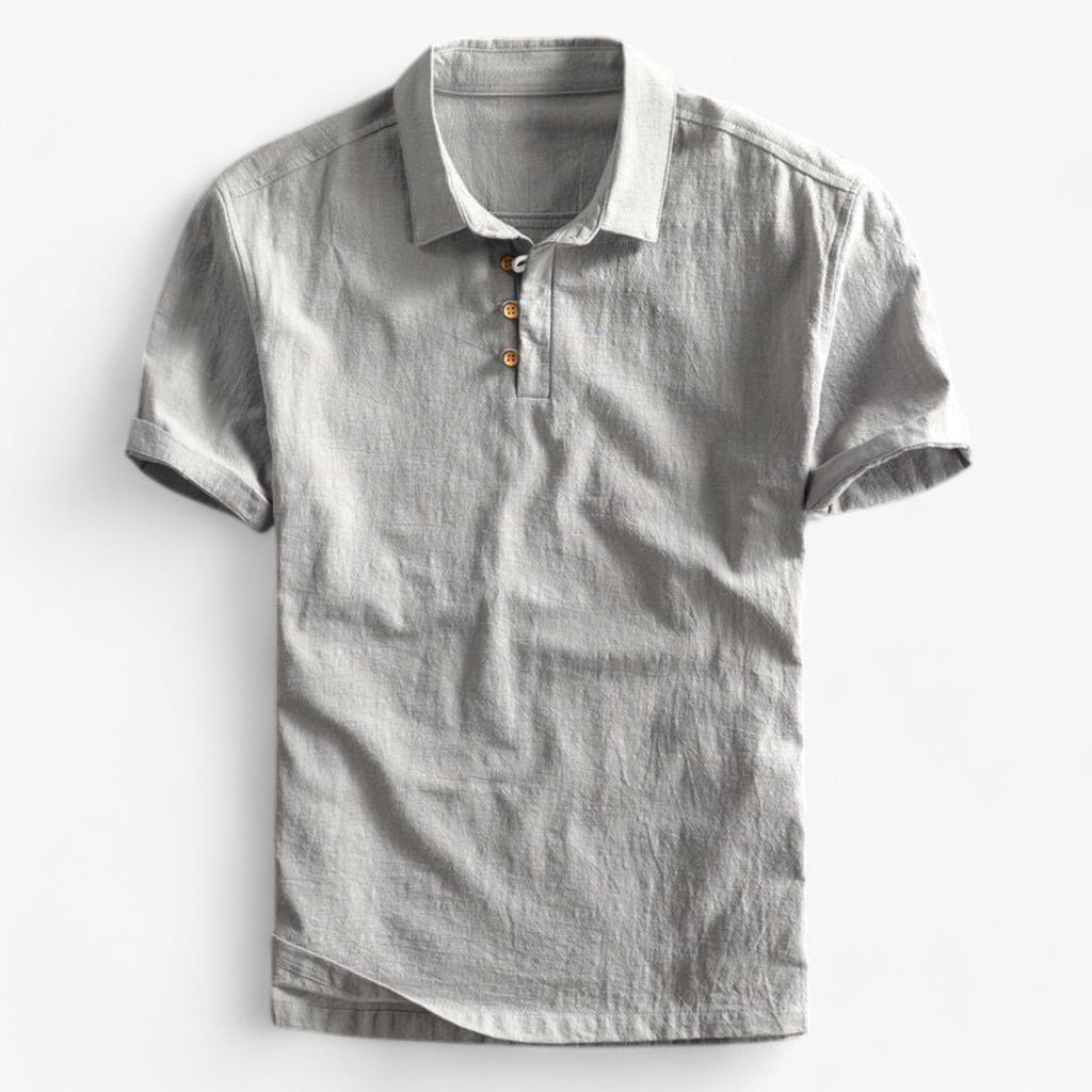 Polo Homme en Lin Respirant - Coupe Droite pour l'Été