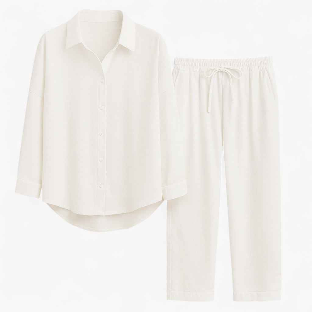 Costume d'été pour homme en lin et coton léger et respirant