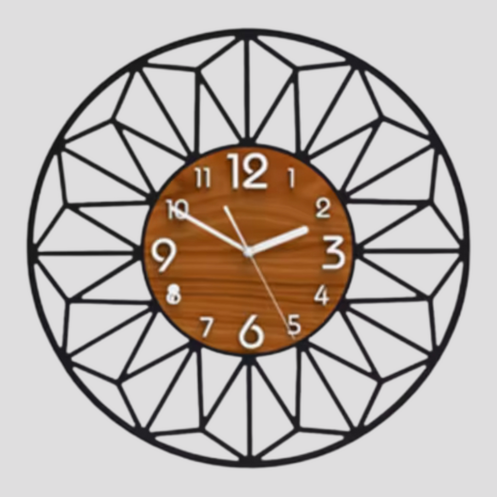 Horloge Murale en Bois au Design