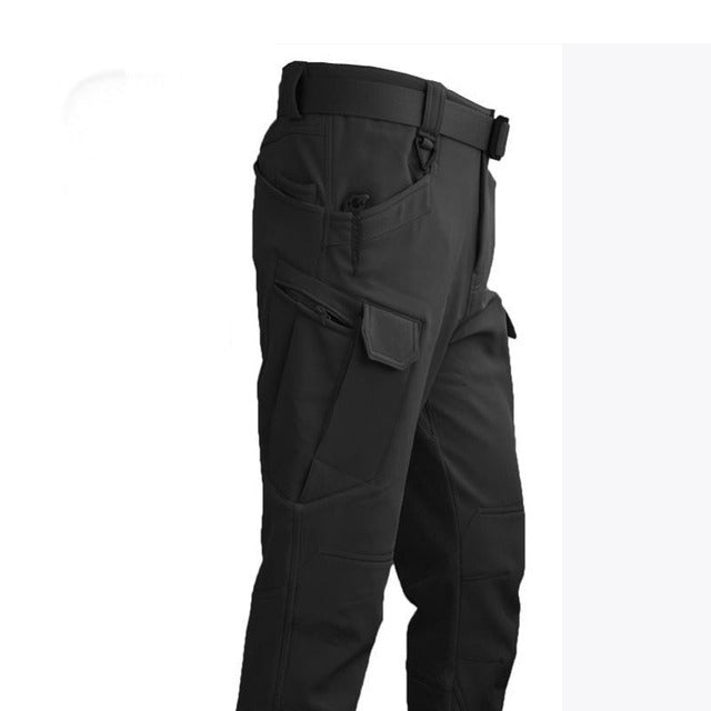 Kleding en accessoires > Kleding > Kledingsets : Ensemble Outdoor Homme - Veste d'Hiver Matelassée avec Capuche et Pantalon Cargo dans Pantalon Matelassé Noir de Roselva