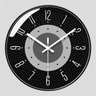 wall clock : Horloge Murale Design Moderne en Peau de Vache dans Noir de Marche Lino