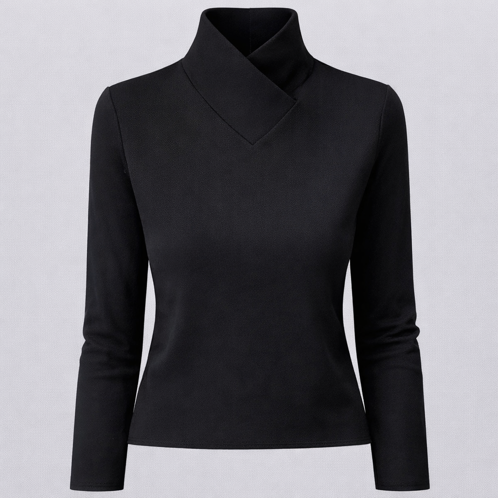 Pull Élégant à Col Montant pour Femme Confort Quotidien
