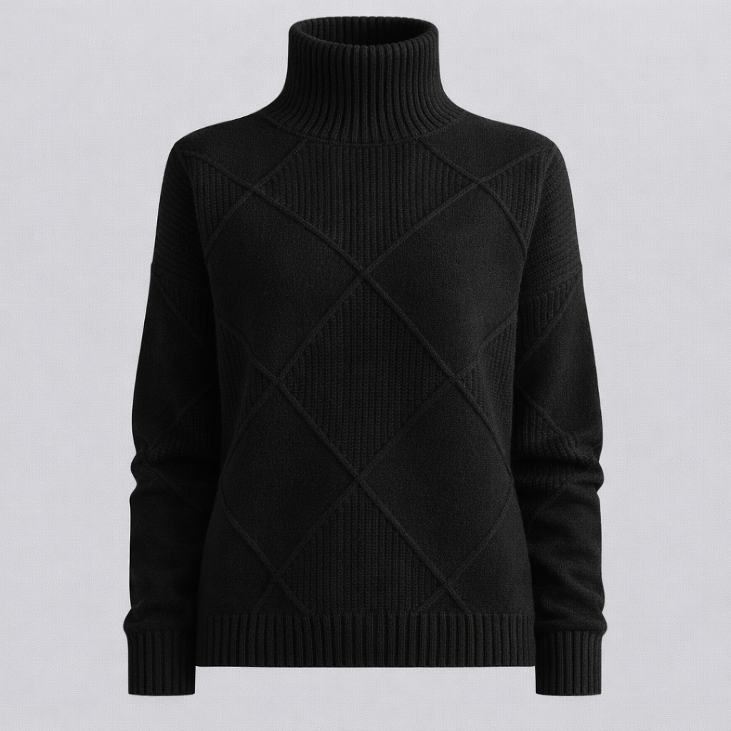 Pulls pour femmes : Pull Femme Col Roulé Confortable Garde-Robe Féminine dans de Marche Lino