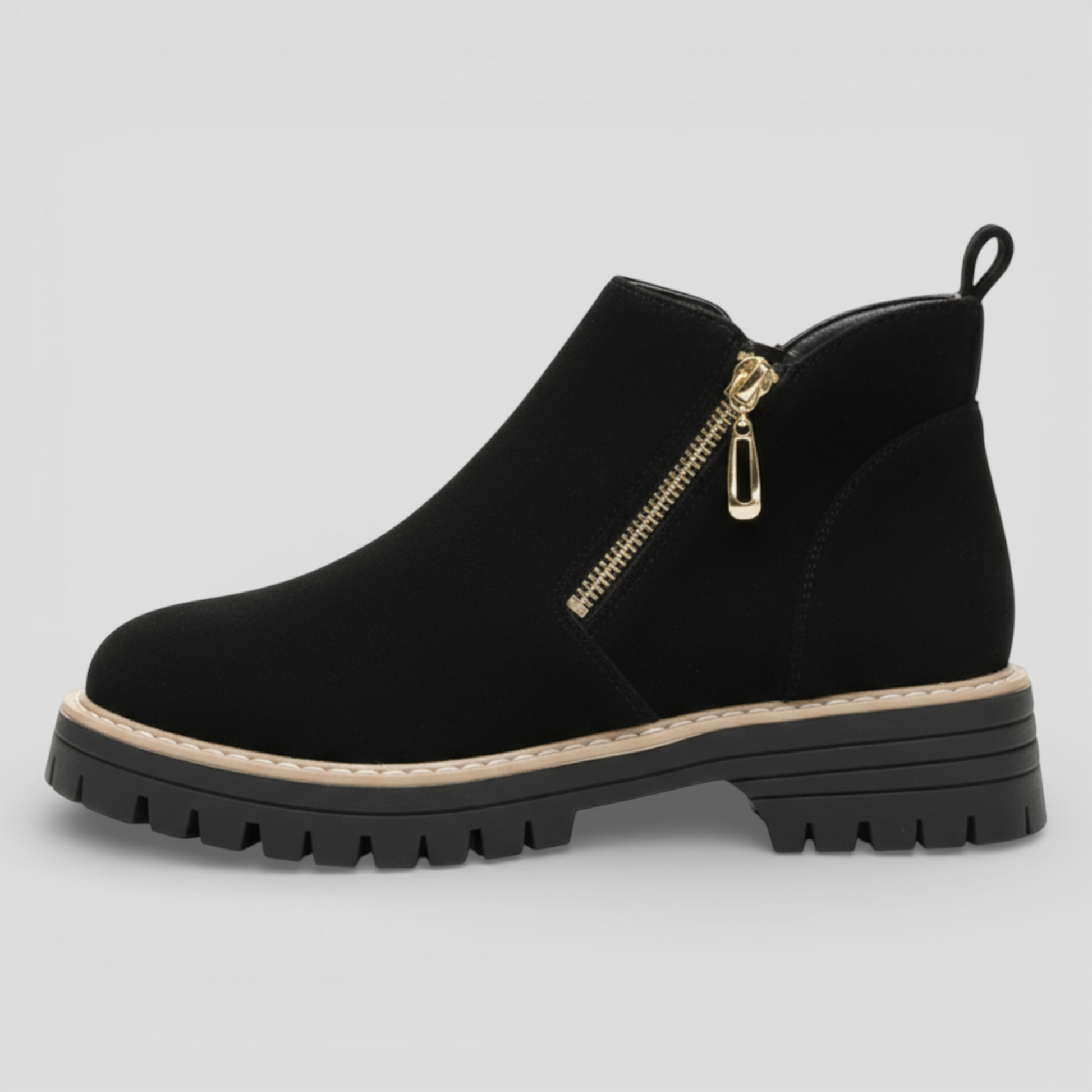 Bottes Noires Femme en Daim