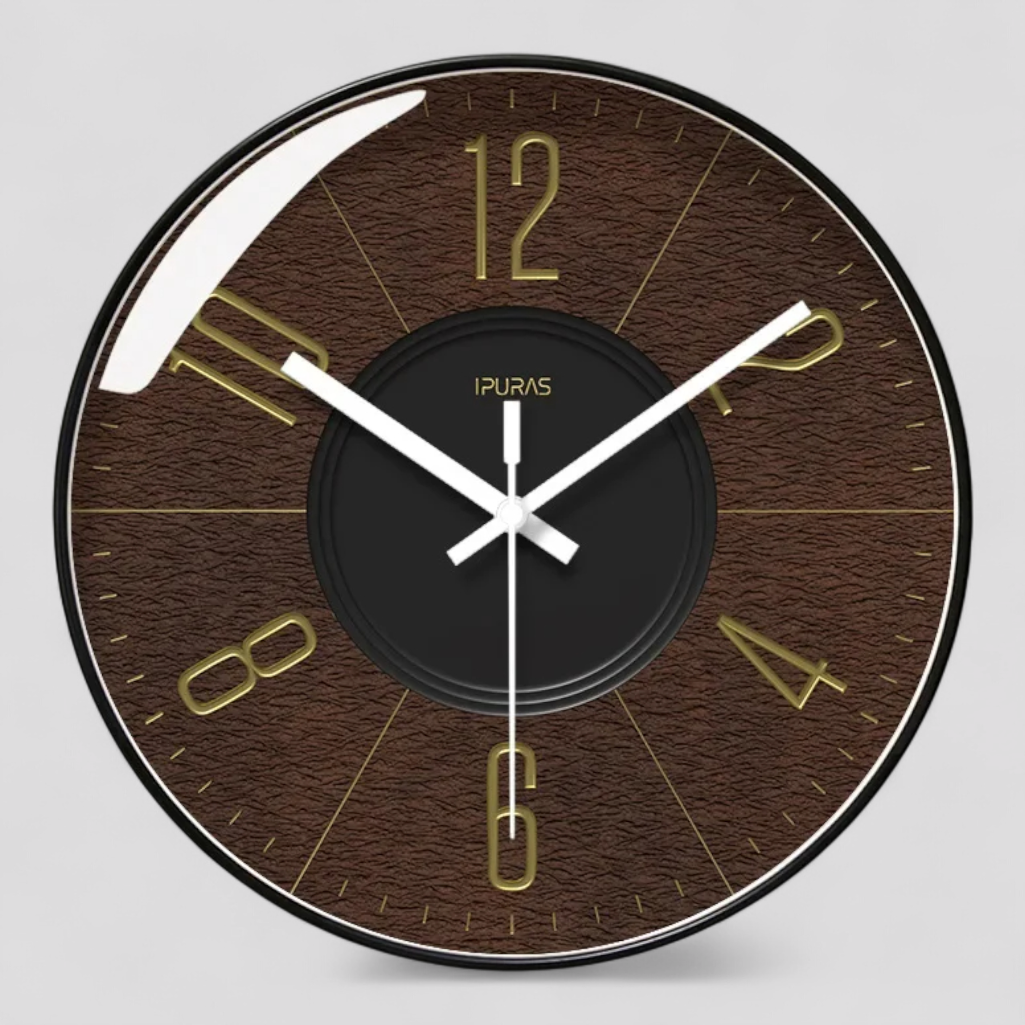 Horloges murales : Horloge Murale Vintage au Design Verre Accessoires De Maison dans Or de Marche Lino