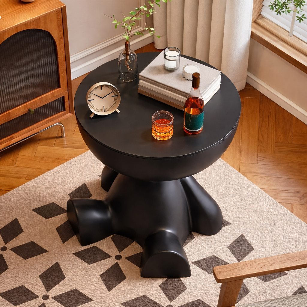 Table d’appoint noire multifonction Accessoires Déco