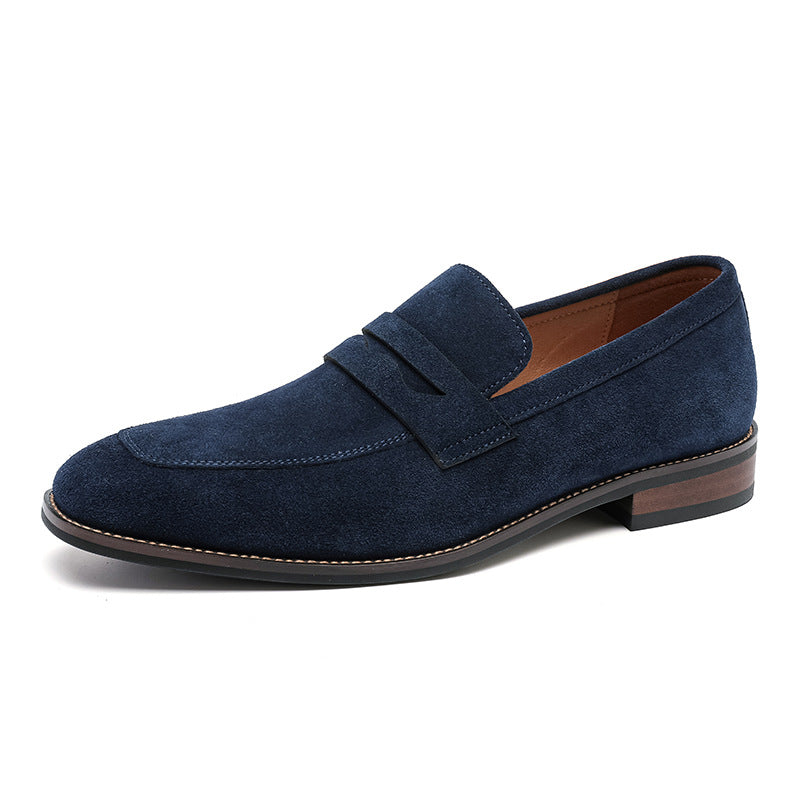 : Mocassin Homme Nubuck - Souplesse et Style Quotidien dans Bleu de Marche Lino