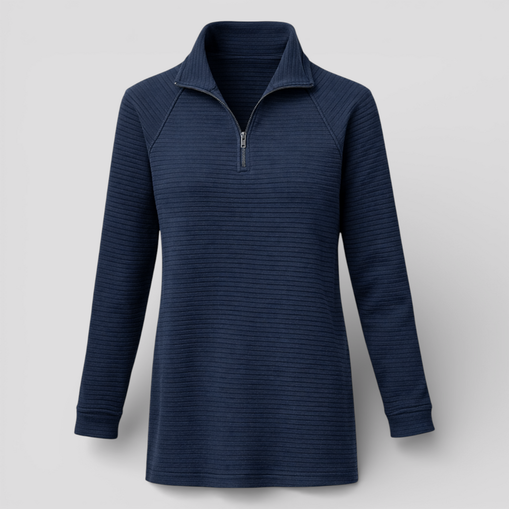 Pull Femme Col V Confortable Denim Ajustement Agréable