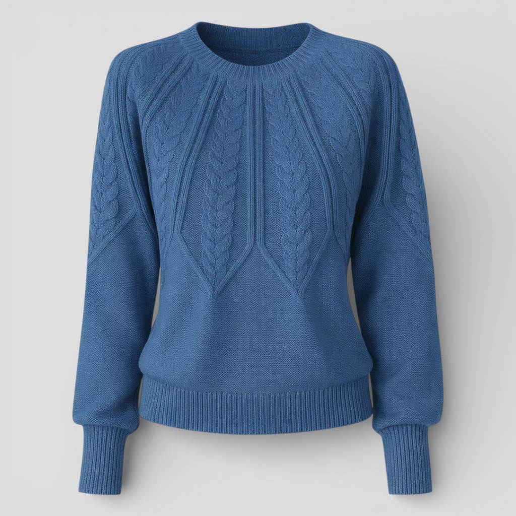 Pull Femme à Manches Larges Coton Coupe Régulière