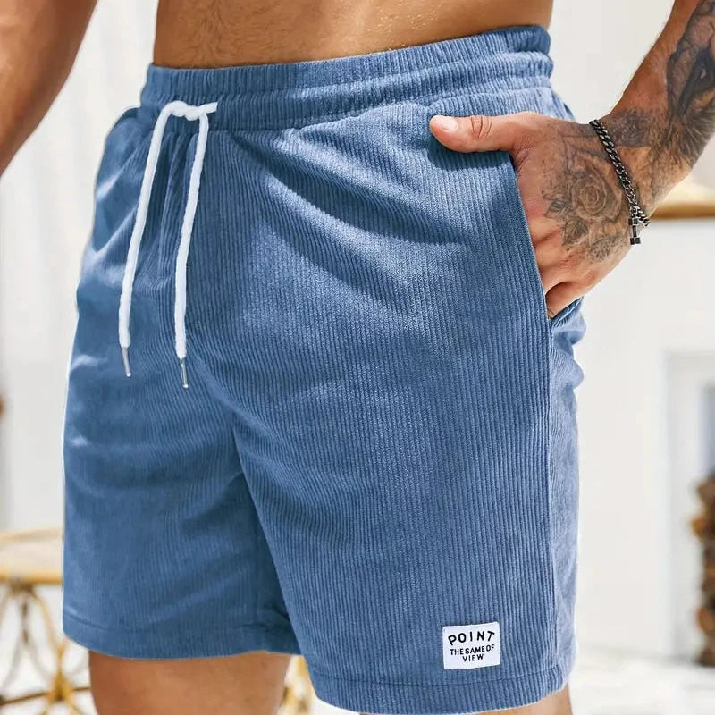 Let ribfløjl shorts til kvinder med snøre - Komfortabel
