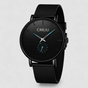 Montre Homme Noir Bleu - Étanche Luxe Quartz Montre-bracelet