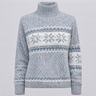 women's sweater : Pull Noël Femme Vintage Tricot Doux & Chaud, Motif Original - Idéal Fêtes dans Bleu de Marche Lino