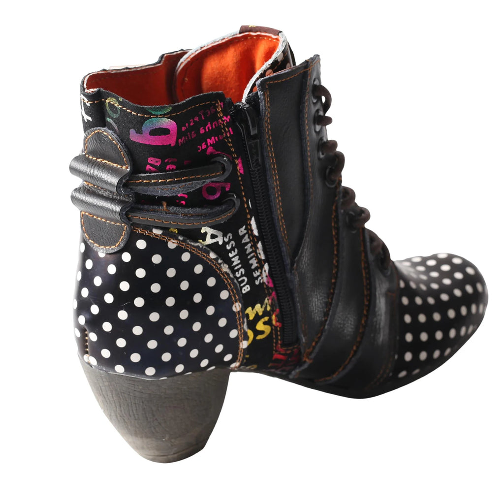 Bottes Femme Élégantes à Pois Multicolores 1