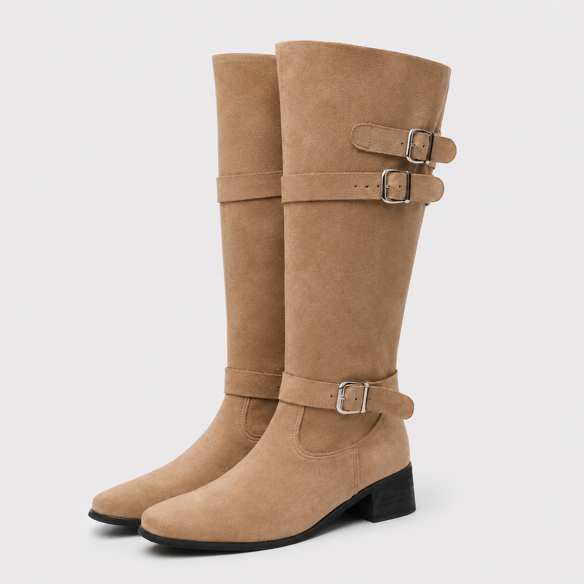 Bottes pour femmes : Bottes Femme Hautes à Talons Épais dans de Marche Lino