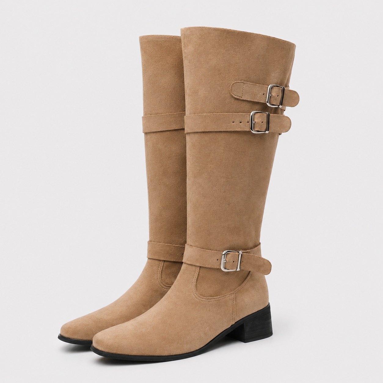 Bottes pour femmes : Bottes Femme Hautes à Talons Épais dans de Marche Lino