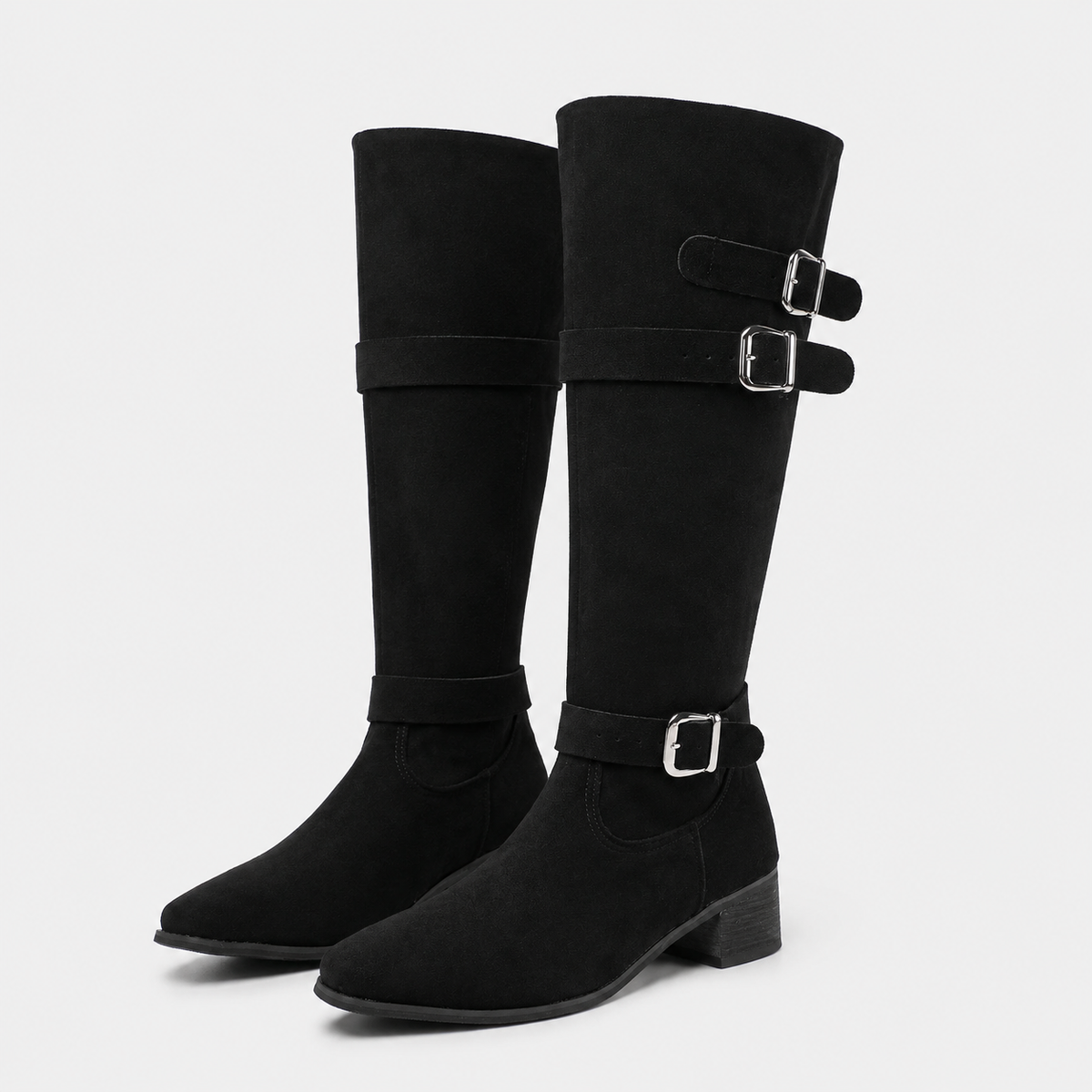 Bottes pour femmes : Bottes Femme Hautes à Talons Épais dans de Marche Lino
