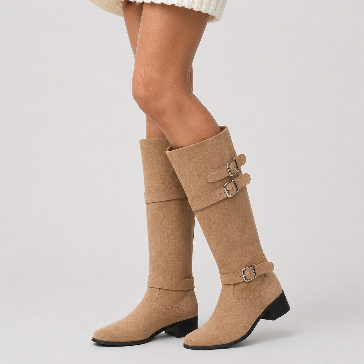 Bottes pour femmes : Bottes Femme Hautes à Talons Épais dans de Marche Lino